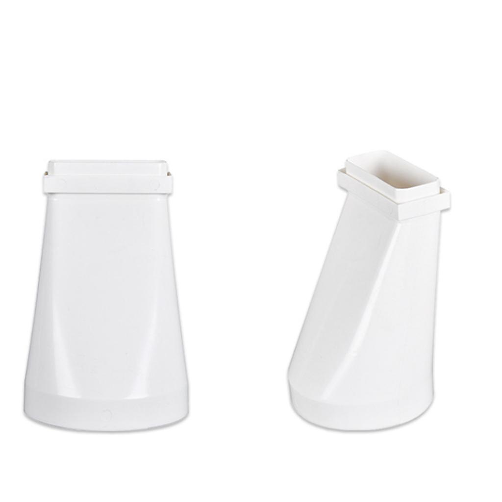 Плоский пластиковый адаптер для воздуховодов к круглому Адаптер для шланга вентиляции сушилки-трансформатора Конвертер вентиляционного канала Простой в использовании