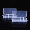 Portable Transparent Plastic Storage Box Compartment Container For Beads Jewelry