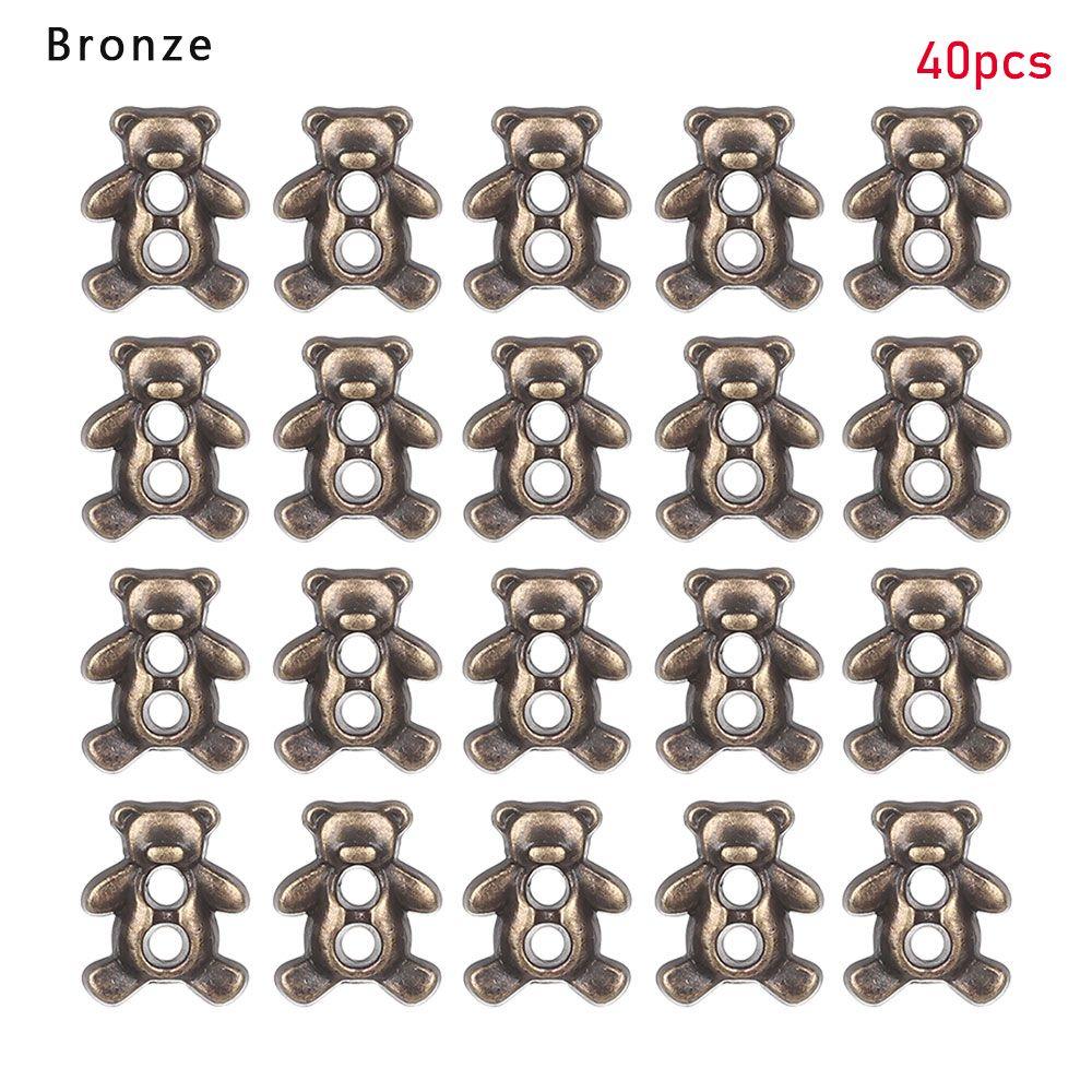 Craft Bear Pattern Decoration DIY Doll Clothes Mini Buttons Clothing Sewing Buckle Metal Buckles