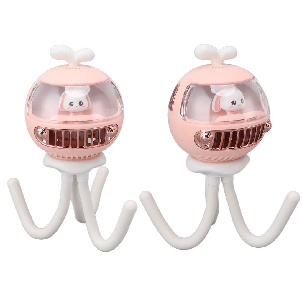 Baby Stroller Fan 4 Speed Quiet Rechargeable 120 Degree Rotatable Bug Repellent Flexible Clip On