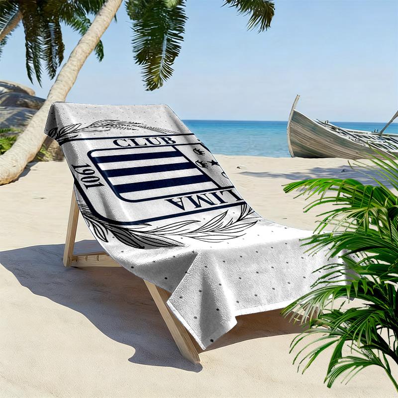 Club Alianza Lima Print Beach Towel, Large Soft Quick Dry Towel for Beach Camping Swimming