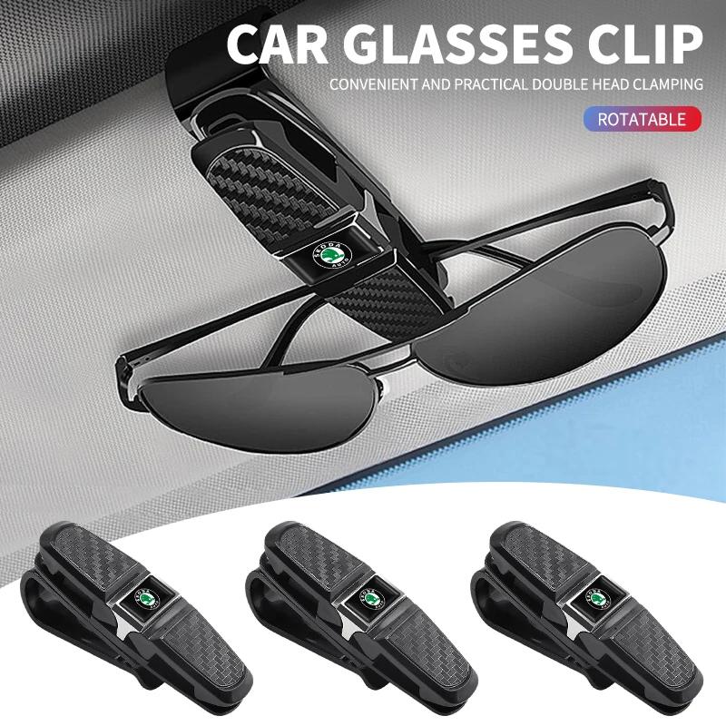 ONMS3 Multi Function In Car Creative Glasses Clip For Skoda Octavia A5 Superb Old Febia Roomster 2013 2005-2008 Rapid Roomster Kodiaq