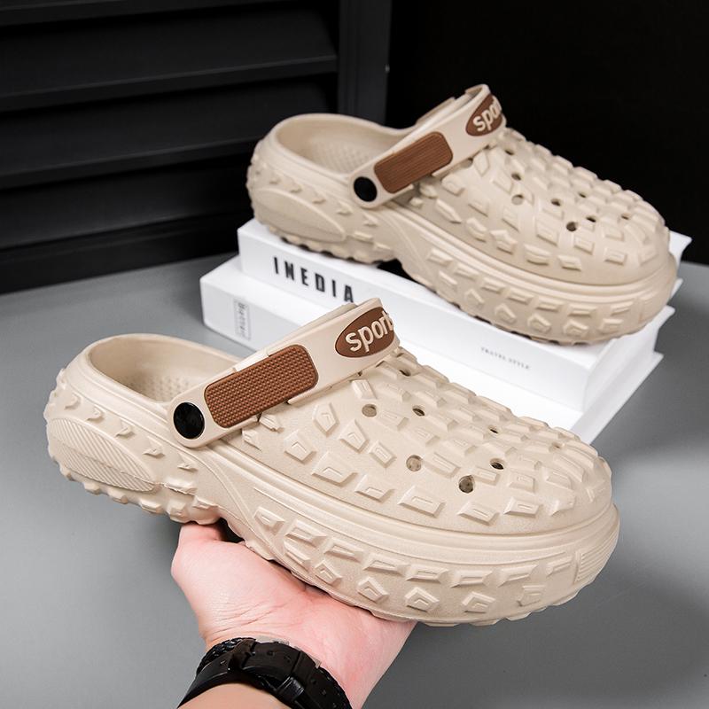 Fashion Light Men's Slippers 2024 Summer Chef Shoes for Men Outdoor Wading Sandals Soft Beach Antiskid Sports Men's Slippers Platform