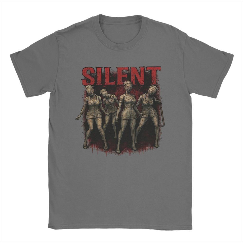 Винтажная футболка Silent Hill Nurses для мужчин с круглым вырезом, 100% хлопок, футболки с коротким рукавом, одежда с графическим принтом