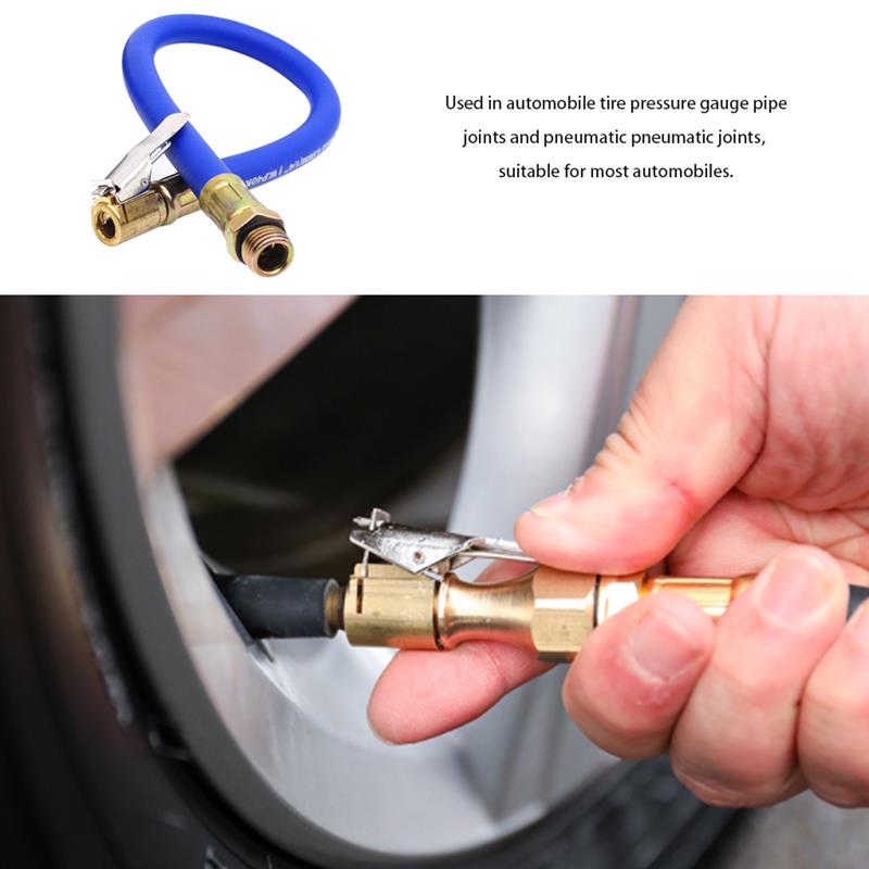 1PC Tire Inflator Hose Tyre Hose Portable Air Compressor Pipe Rubber Air Rubber Hose for Car Motorbike Accessories
