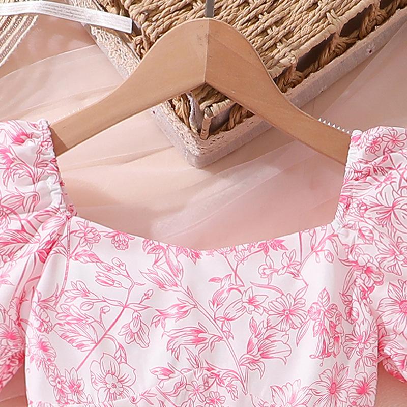 Одежда для девочек 7-12 лет Летние платья Винтажные платья принцессы в горошек с коротким рукавом Платья принцессы для больших детей Платья для вечеринок