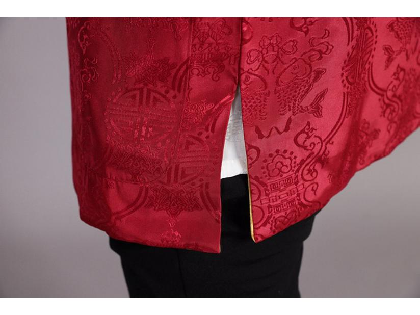 Мужской двусторонний пиджак тан - Ханфу с длинным рукавом для весны и осени