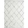 COTTON BERBERE Living Room Rug - 120 X 170 Cm - 100% Cotton - Natural Ecru - Diamond Pattern