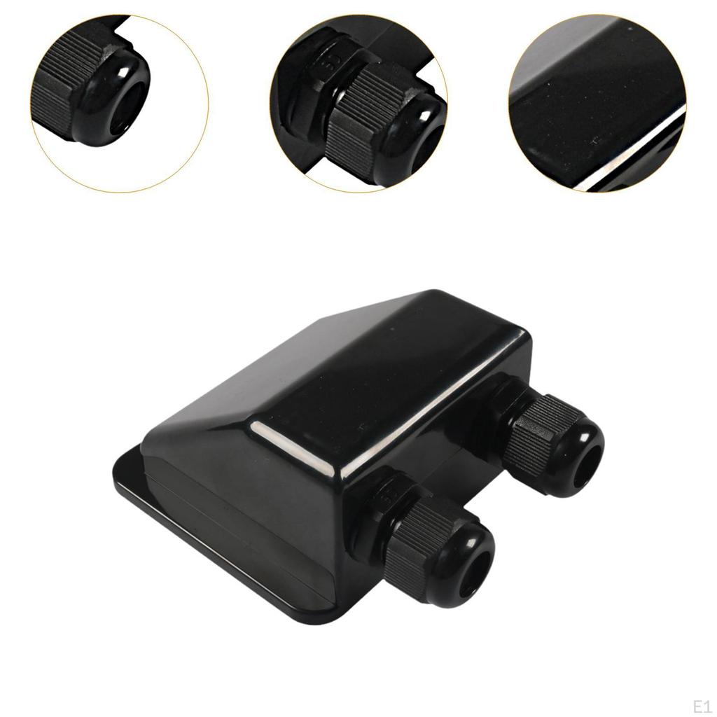 Соединительная коробка для ввода солнечного кабеля, подходит для 2AWG - 12AWG, черная, водонепроницаемая для автофургона