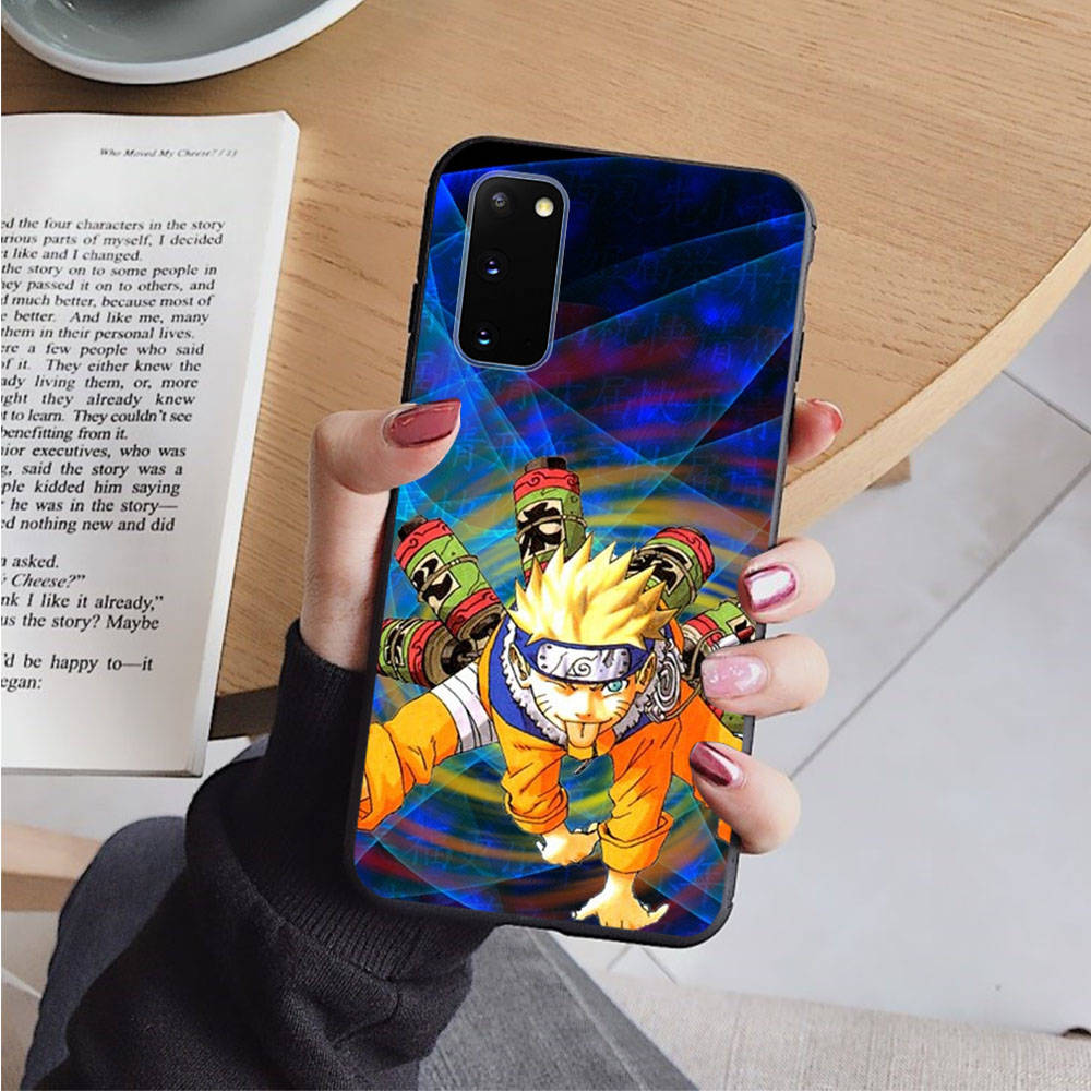 Чехол AD66 Naruto Black для iPhone 16 15 Plus 14 13 12 11 Pro 8 7 6S SE 5S X XR XS Max Realme C30 C33 C31 9I Huawei Y8P Y9 Sofe Cover