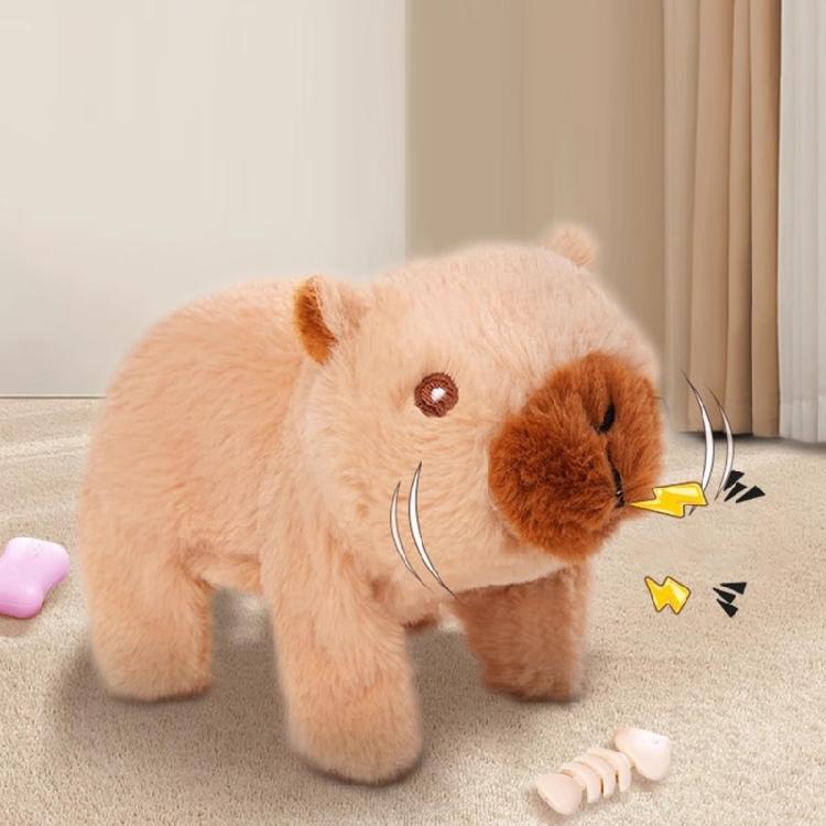 Sounding Animal Electric Pet Plush Capybara Toy with Simulation Movement Raise a Pet Toy for Kids and Toddler Fun Gift