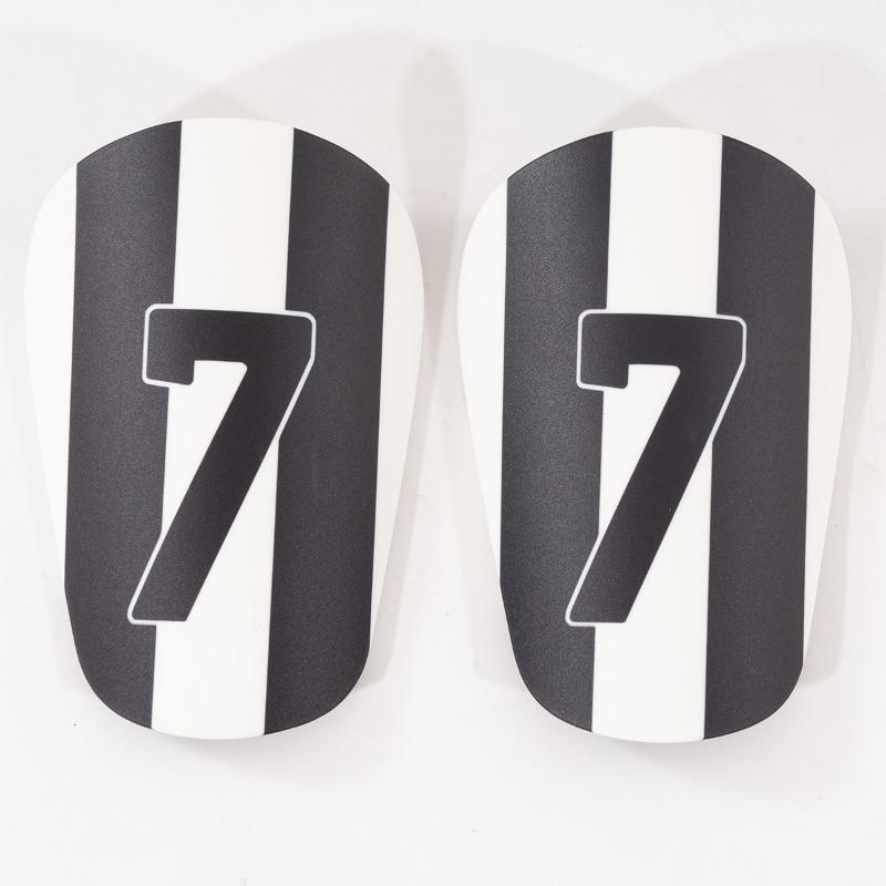 1 Pair 12x7.5cm Mini Football Shin Guards NO.7 | Durable PU Material Lightweight Shock Absorbing Leg Protector for Training 1