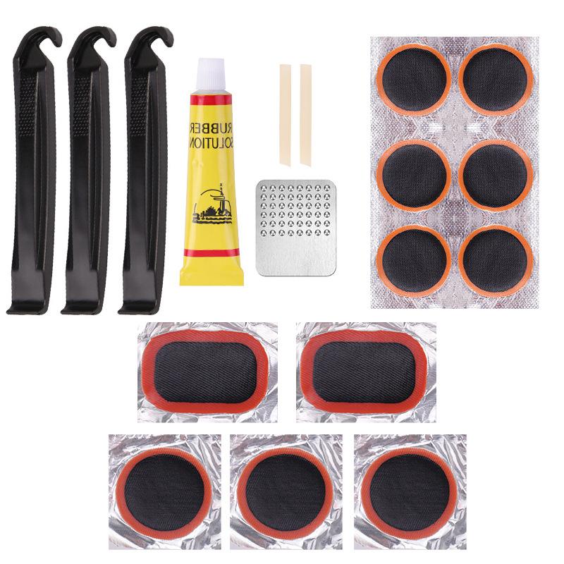 Велосипедный резиновый рычажный инструмент для холодного ремонта шин Набор инструментов для быстрого ремонта шин без клея Ящик для инструментов для ремонта шин