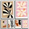 Different Shapes Gallery Painting Abstract Line Flower Poster Geometric Patterns Wall Art Canvas Painting For Living Room Deco