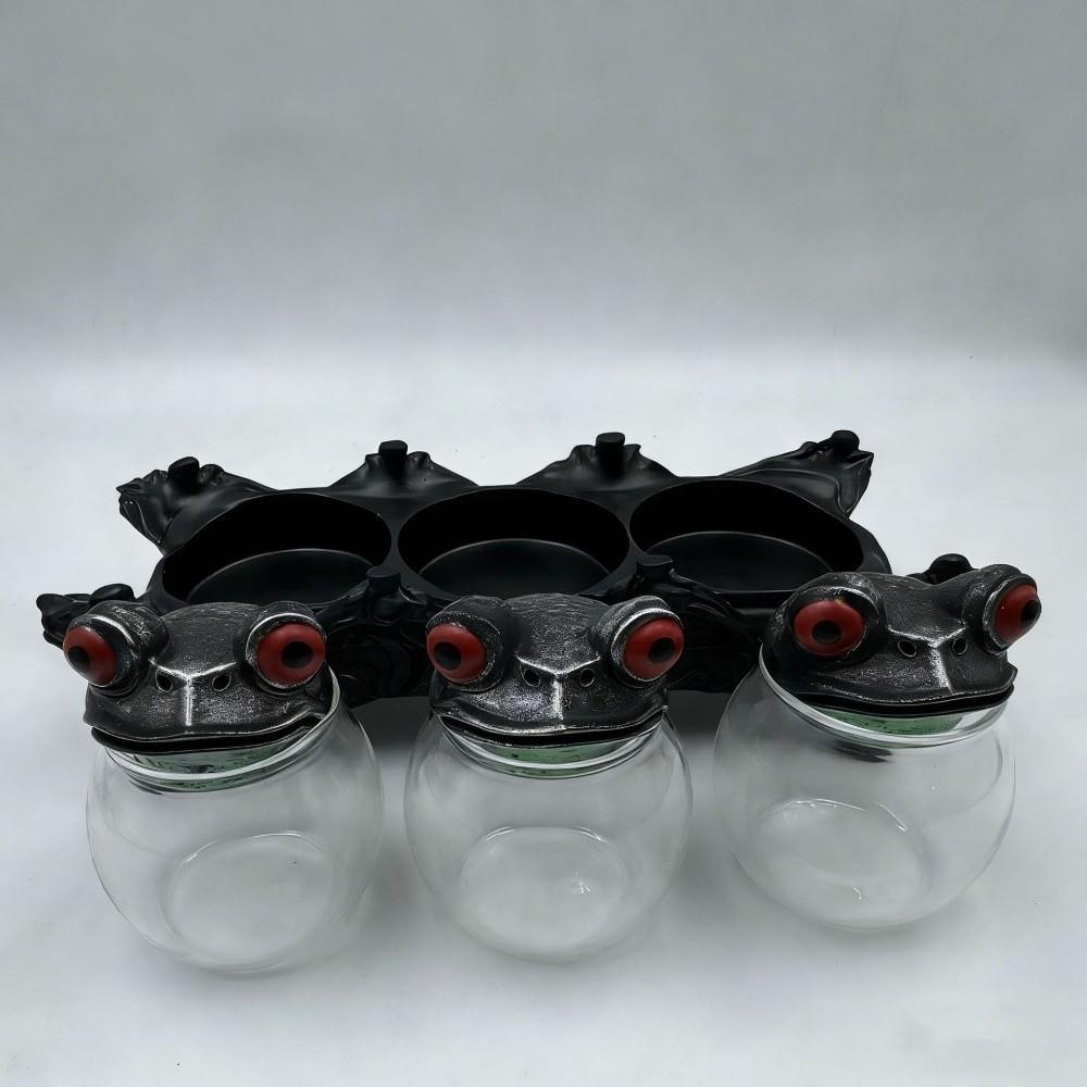 Банка для приправ «Лягушка-ведьма» Забавные бутылочки для специй Пылезащитный маленький контейнер для приправ Дом