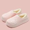Winter Women Cotton Slippers Waterproof Warm Plush Shoes Fashion Indoor Home Thick Sole Footwear Non-Slip Solid Couple Slippers