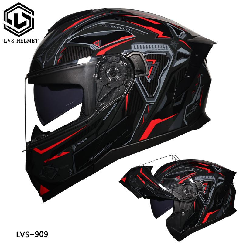 Motorcycle Helmet Men's and Women's Face-off Helmet Summer Locomotive Full Helmet Universal Safety In All Seasons