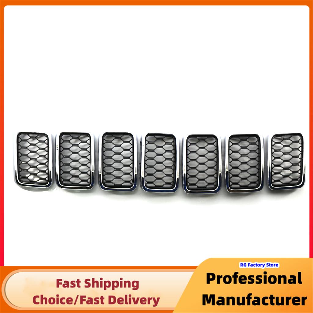 For Jeep Grand Cherokee 2017 2018 2019 2020 2025 Front Bumper Grille Honeycomb Mesh Grill Cover Trim Decor