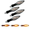 Certified Turn Vehicle Inspection Set of Universal Turn Signals for 12V Model 3 E-Mark Signals, Compliant, 4, 6-LED High-Brightness Motorcycles,