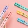 5 Pairs Candy Color Japanese Chopsticks Set Cherry Design Anti-slip Reusable for Sushi Food Chopsticks Tableware Kitchen Tools