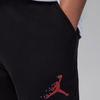 Jordan Детские повседневные брюки с принтом алфавита и манжетами на шнурках, детские штаны черного цвета FV5650-010