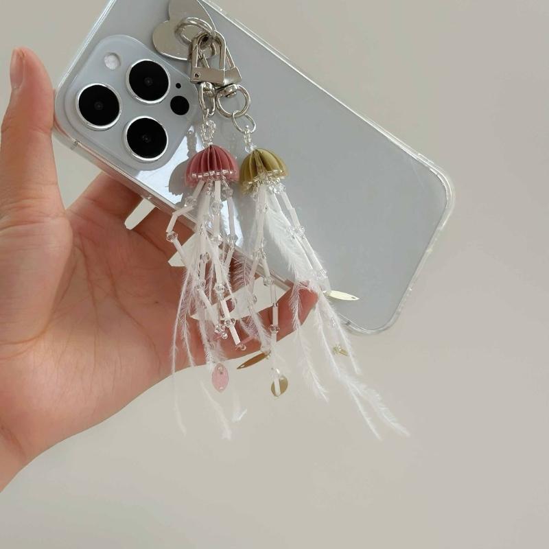 Уникальный брелок со звездой, украшение для сумки, кулон, нежное украшение в виде медузы, эстетичная сумка, подвеска для ежедневного использования в вечеринке