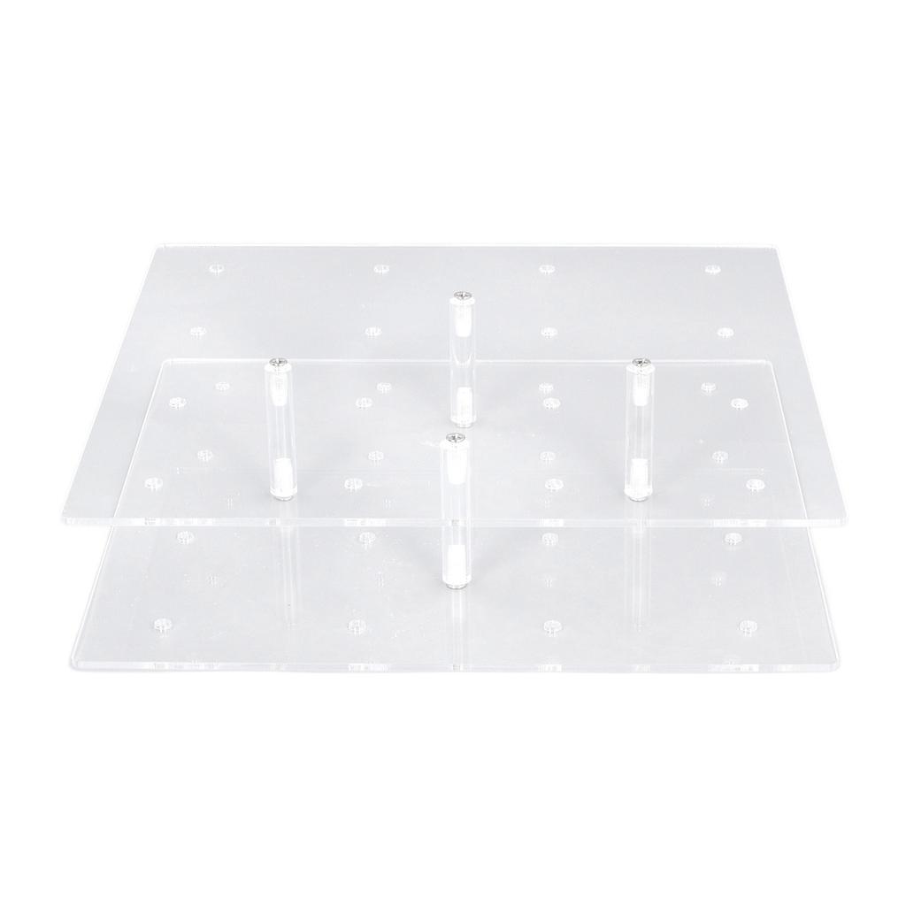 Подставка для леденцов на 20 отверстий, прозрачный акриловый двухъярусный стенд для кейк-попсов для свадьбы