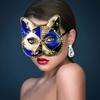 Загадочная Венецианская Маска Кошки для Костюмированных Вечеринок и Сценических Выступлений Маскарад Mardi Gras Аксессуар Маска Кошки