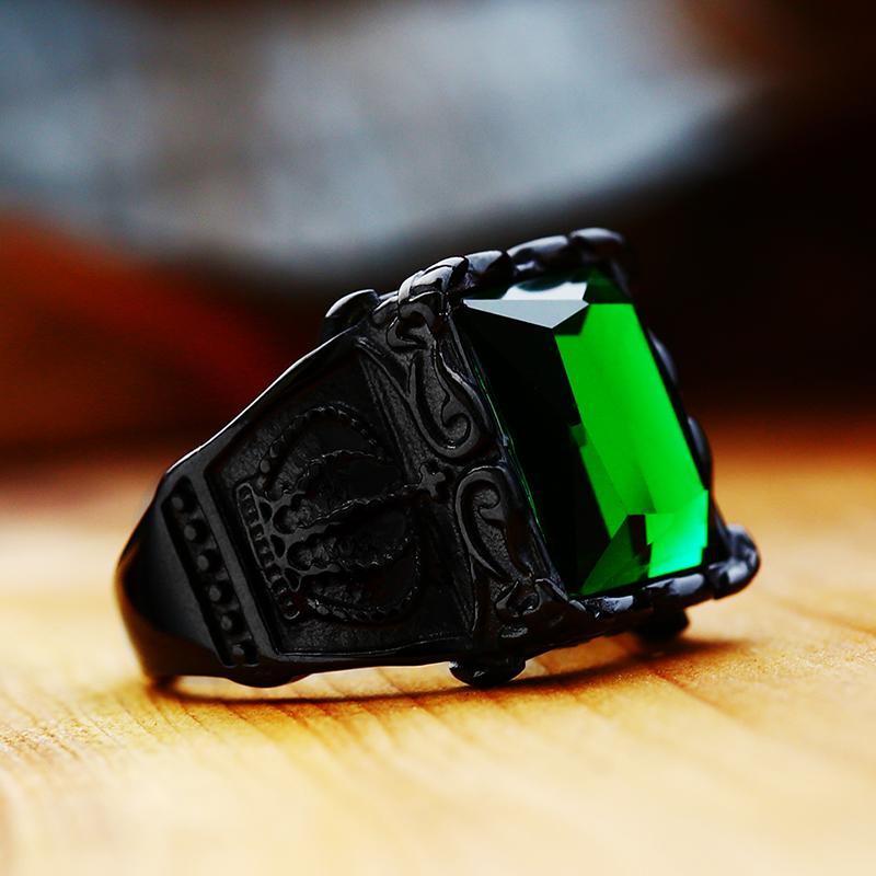 Новый магазин 316L нержавеющая сталь высококачественное кольцо с драгоценными камнями лоты винтажное мужское кольцо Fria с цветными камнями ювелирные изделия