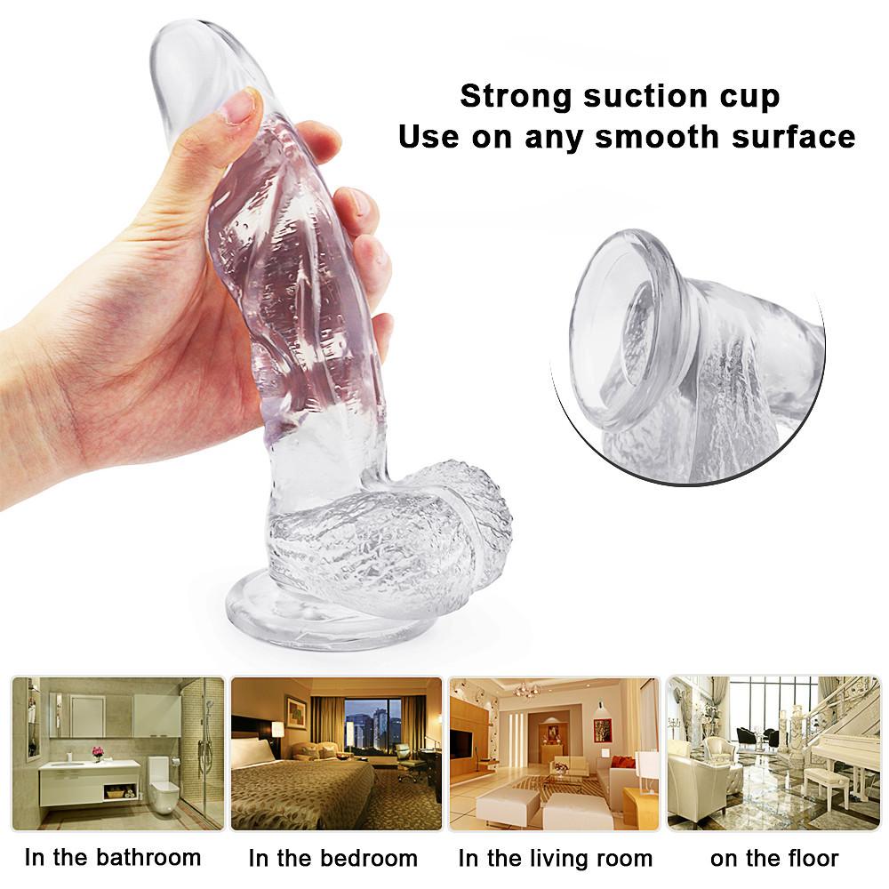 Transparent Dildo Anal Plug for Women Realistic Penis With Suction Cup Erotic Butt Plug Sex Toys Big Penis Dick Dildos Adult