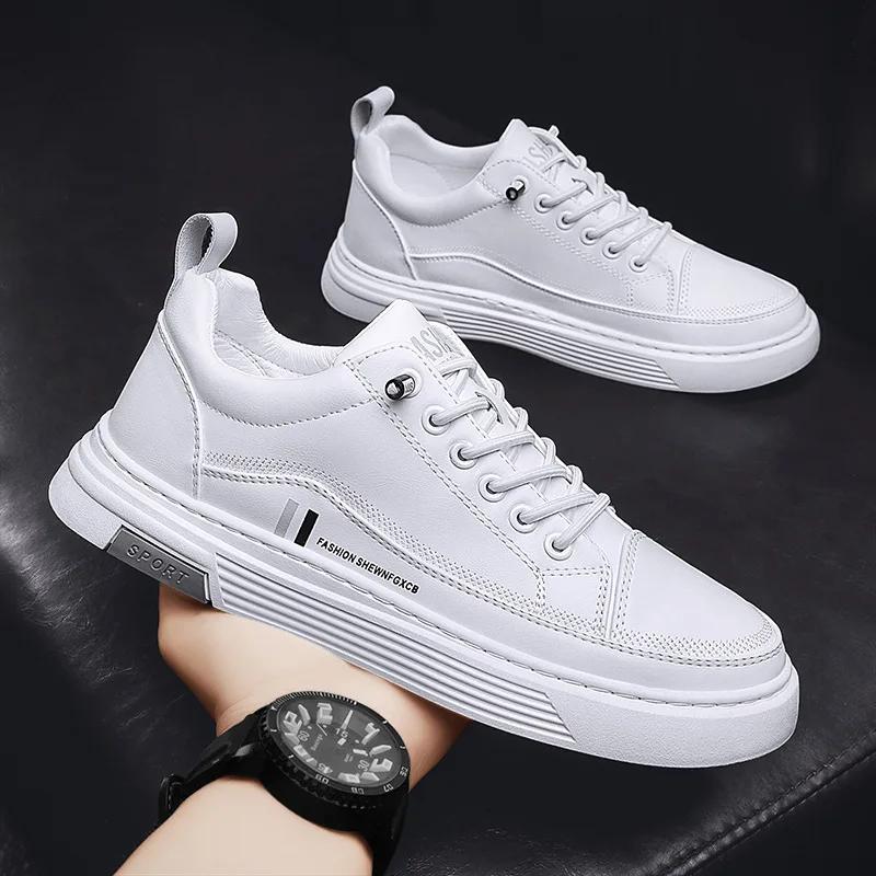 Men's Shoes 2025 Spring New Casual Shoes Fashionable Low Top Soft Soled Board Shoes Simple Thick Soled Breathable Single Shoes
