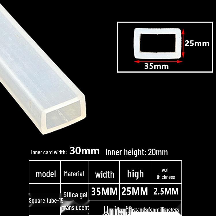 High-Temperature Resistant Silicone Square Tubing: Durable, Customizable, Aging-Resistant Rubber Sheath and Hollow Sealing Strip.