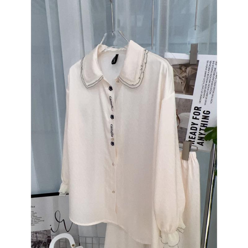 Новая пижама из атласа Ice Silk с узором «в елочку» для женщин, высококачественный комплект пижамы с длинными рукавами и кружевом