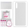 apgo Protective Skin Sticker for the Back Compatible with Huawei P Smart S, Wrap Film, Foil, Vinyl - Pattern Transparent Carbon