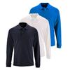 Men's Long Sleeve Polo Shirt (set of 3) Navy Blue – White – Royal Blue
