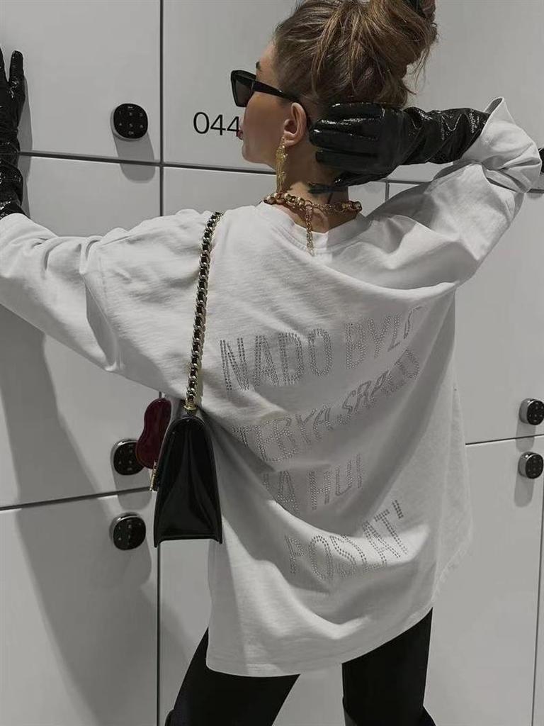 Футболка из чистого хлопка с коротким рукавом в европейском и американском стиле - Круглый вырез, Универсальная и Шикарная летняя одежда