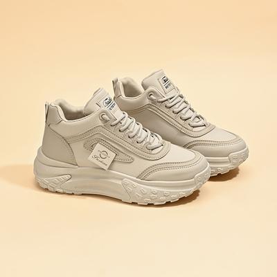 Инс корейская версия кроссовок на толстой подошве с высоким верхом 'папины кроссовки' 2025 осень новые студенческие беговые спортивные туфли увеличивают рост повседневные Q036