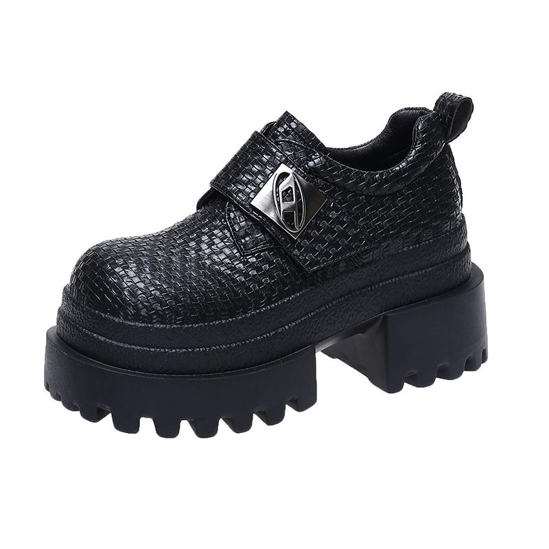 Модный дизайнер 9 см Высокие Новые Осенние Женские Плетеные Кожаные Кроссовки Туфли Платформа Повседневная Обувь Толстая Подошва Обувь для Ходьбы Zapatos Mujer