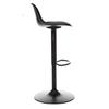 Lot de 2 tabourets bar déco style scandinave "Aiko" Atmosphera - Noir