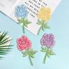 1Pc Garment Accessories Fabric Sticker 3D Peony Fashion Dress Embroidered Sewing DIY Stickers Cheongsam Patch Flower Applique