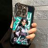 V-Valorant Sage Мягкий чехол для телефона iPhone 15 16 17 Air 14 Pro Max 16E Plus 13 12 Mini С покрытием Защита от падения Fundas