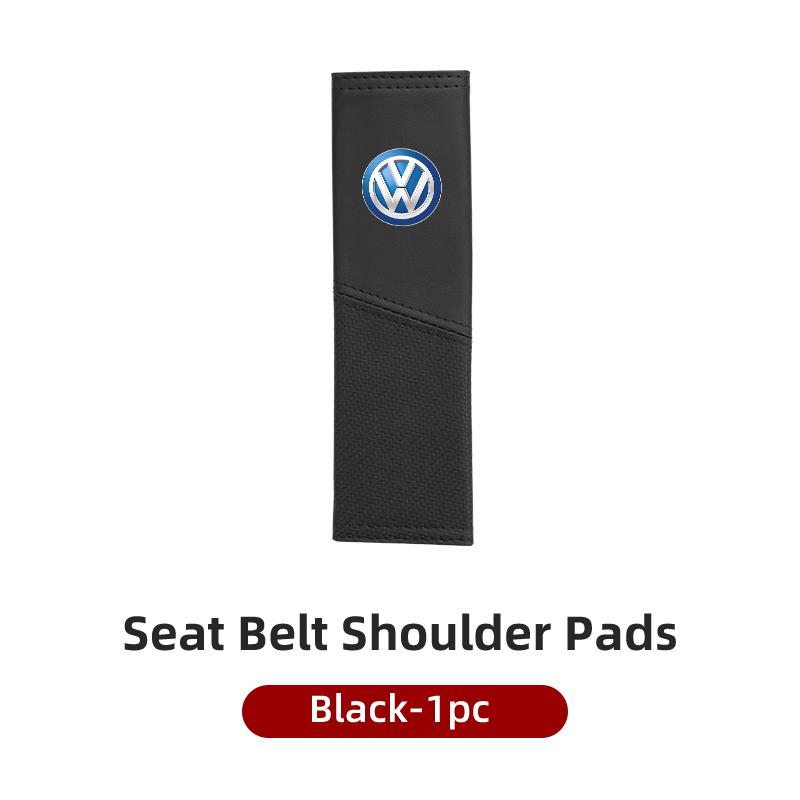 CUP1 Car Seat Belt Cover Safety Belt Two-colour Splicing Shoulder Protection Pads For VW Tiguan CC Jetta Polo Passat T-ROC Touareg