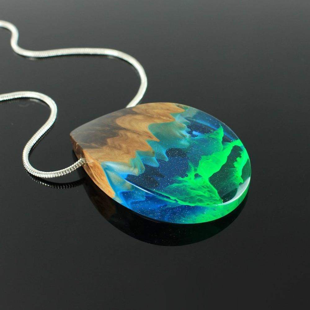 Подвеска из смолы JMXD-log, звездный свет, полярное сияние, пара, подарок на день рождения, праздник.