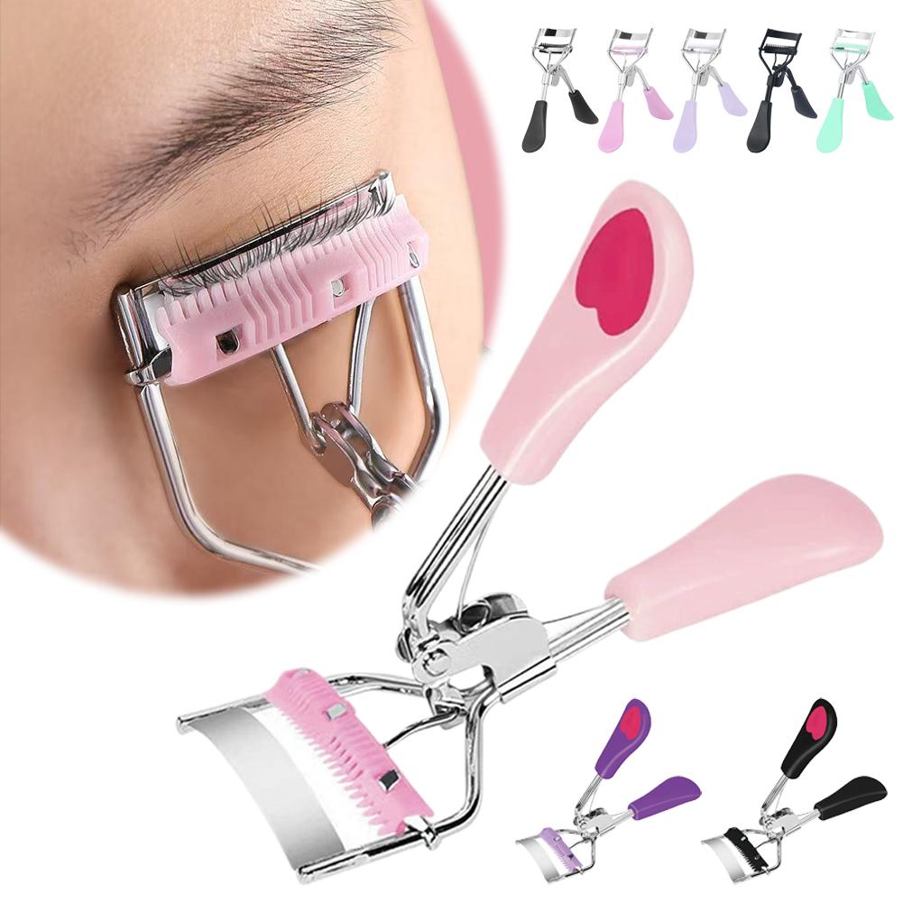 Eyelash Curler with Built-in Comb for Natural Sunflower Lash Wide Angle Eyelash Clamp Portable Eye Makeup Tools