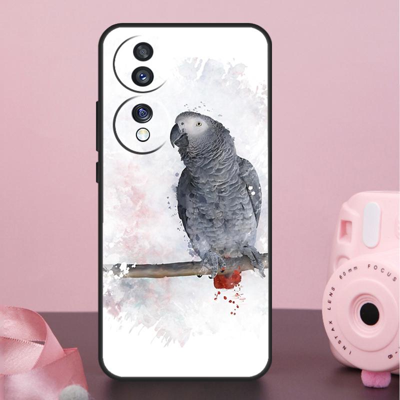 African Grey Parrot Case For Honor X9a X8a X7a X6a X7 X8 X9 X9b X8b Honor 10 50 70 90 Lite Magic 6 5 Pro Cover