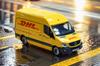Масштабная модель автомобиля Tiny City Sprinter FL DHL, литой металл 1/76 №90 Mercedes-Benz