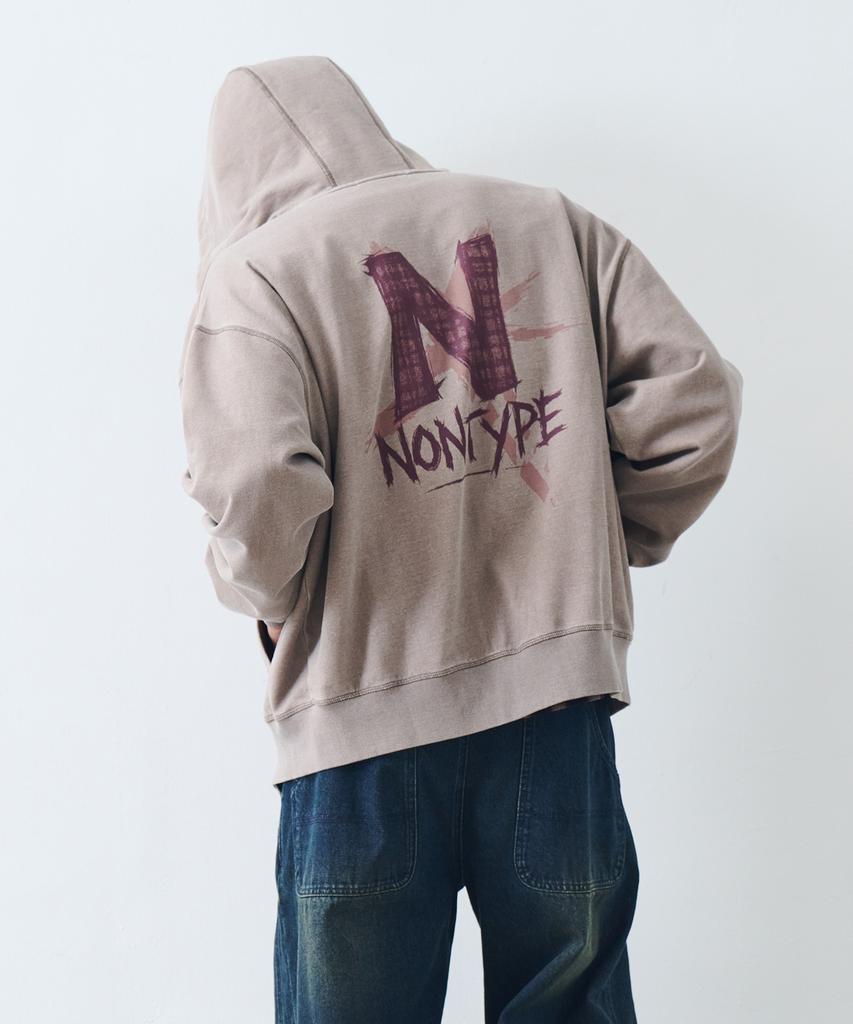 Молния с принтом Nontype (Пигмент Бежевый)