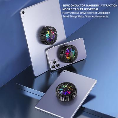 Радиатор для мобильного телефона Магнитная адсорбция Бесшумная RGB кольцевая подсветка Браслет Вентилятор охлаждения для мобильного телефона Охлаждение за три секунды для уличного влога