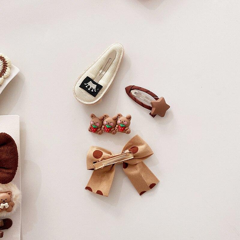 Милые заколки для волос принцессы с героями мультфильмов, детские заколки для волос кофейного цвета для девочек, заколки, аксессуары, заколка для волос, головной убор, головной убор