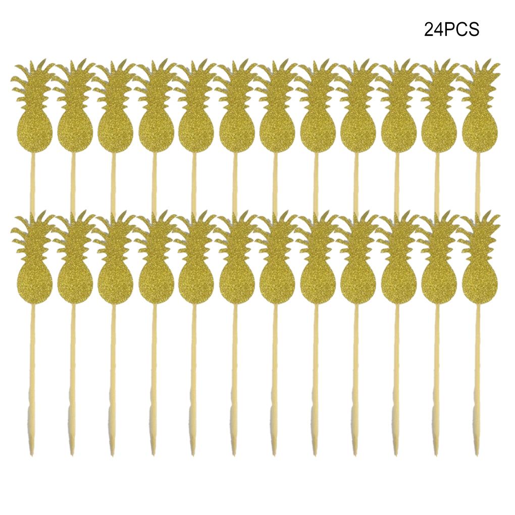 24 шт. деревянных принадлежностей для украшения торта, разноцветные фламинго, необычные картонные инструменты для выпечки, украшения на день рождения в качестве домашнего декора